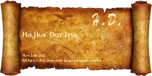 Hajka Dorina névjegykártya